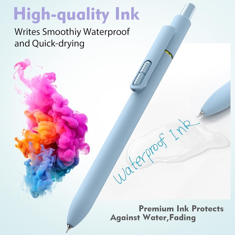 Hiacry 16 Pack Colorful Gel Ink Pens，Quick-Dry 0.7mm Fine Point Fidget Pens for Smooth Writing, Journaling & Drawing, Aesthetic Pens for Women, School & Office Supplies (16 Pcs Vintage＋Morandi Colors) - Image 4